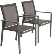 Set de scaune de grădină, gri 90 x 56,5 x 59,5 cm, 2 b