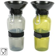 Sticla de voiaj cu bol pentru caini 500 ml DOGS - mai multe culori Culoare: Gri