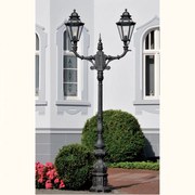 Stalp iluminat exterior din fier forjat, inaltime 335cm, AL 6721