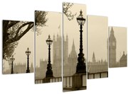 Tablou - Londra în ceață, Anglia (150x105 cm)