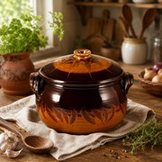 Oala ceramica pentru sarmale 12 litri - Gatit traditional la cuptor