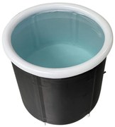 Cadă de baie cu gheață, cadă de recuperare, terapie cu apă rece, portabilă, 300L, cu capac, 80x80 cm, Negru