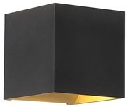 Aplica iluminat ambiental metal negru auriu Newton Square