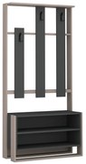 Cuier de perete cu raft pentru încălțăminteChester Light Mocha and Anthracite
