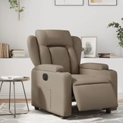 vidaXL Fotoliu rabatabil electric, cappuccino, piele ecologică