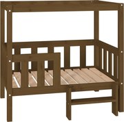 vidaXL Pat pentru câini, maro miere, 95,5x73,5x90cm, lemn masiv de pin