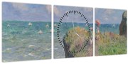 Tablou - Claude Monet, Cliff Walk at Pourville, reproducere (cu ceas) (90x30 cm)