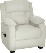 HOMCOM Fotoliu Electric Reclinabil 150° cu Suport pentru Picioare, Șezut Larg, Fotoliu Reclinabil Silențios, Port USB, Funcție Memorie, Telecomandă, din Catifea, pentru Living, Bej | Aosom Romania