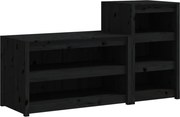 vidaXL Dulapuri de bucătărie de exterior, MEPPEL, 2buc., negru, lemn masiv pin