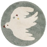 Covor pentru copii verde deschis ø120 cm Bohemian Bird Aqua – Nattiot