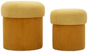 Mauro Ferretti Puff cu Depozitare Set 2 Buc cm Ø 42x44-35x36 | Aosom Romania