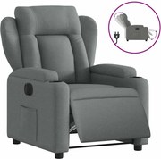 vidaXL Fotoliu rabatabil electric, gri închis, material textil
