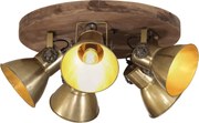 vidaXL Lampă de tavan 25 W, alamă antichizată, 50x50x25 cm, E27