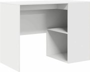 vidaXL Birou cu raft cu depozitare Alb 102 x 50 x 75 cm Lemn compozit