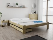 Pat ADA 140x200 cm, pin Saltele: Fara saltea, Somiera pat: Cu lamele drepte