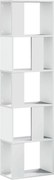 vidaXL Bibliotecă cu 5 niveluri, alb 45x23,5x162,5 cm lemn prelucrat