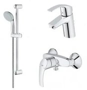 Set baterii lavoar si dus Grohe Eurosmart New M cu set de dus