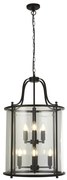 Lustra stil traditional Lantern Grande 8L negru