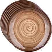 Set de 6 farfurii întinse Banquet Palas 27 cm,maro