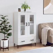 vidaXL Dulap înalt, alb extralucios, 69,5x31x115 cm, lemn prelucrat