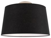 Plafoniera moderna alba cu abajur negru 35 cm - Combi