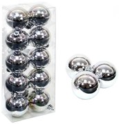 Set 10 globuri argintii de Crăciun Navidad Casa Selección, ø 5 cm
