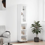 vidaXL Dulap înalt, alb, 34,5x34x180 cm, lemn prelucrat