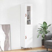 vidaXL Dulap înalt, alb, 34,5x34x180 cm, lemn prelucrat