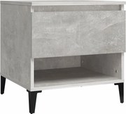 vidaXL Masă laterală, gri beton, 50x46x50 cm, lemn compozit