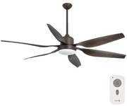 Ventilator de tavan FARO 33466A TILOS 2xE27/15W/230V wenge + telecomandă