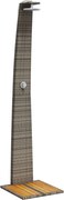vidaXL Duș de exterior, gri, 55x60x224 cm, poliratan și lemn acacia