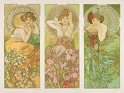 Reproducere Topaz, Amethyst & Emerald, Alfons Mucha