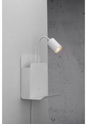 Nordlux - Aplica de perete ROOMI cu poliță și USB 1xGU10/8W/230V albă