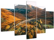 Tablou cu pod în valea din Scoția (150x105 cm)