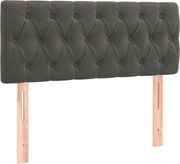 vidaXL Tăblie de pat, gri închis, 90x7x78/88 cm, catifea