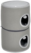 PawHut Tour pentru pisici modular tonou zgâriat pisici cu fermoar separabil 3 nivele două mingi Ø 42 x 69H cm gri | Aosom Romania