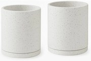Set 2 ghivece Bonami Selection Terrazzo, ø 26 cm, alb