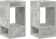 vidaXL Masă laterală 2 pcs Gri din beton 30 x 30 x 56 cm Lemn compozit