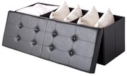 Deuba Cutie de depozitare cu capac rabatabil negru - 115x38x38cm