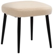 Aosom Taburet, Scaun, Teddy, Taburet de picioare, Bej | Aosom Romania