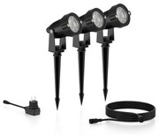 SET 3x spot LED de exterior Philips CASPER LED/1,5W/24/230V IP44