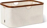 Coș de rufe crem din material textil pliabil Bamboo/Linen – Bigso