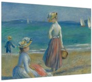Tablou pe sticlă - Auguste Renoir, Figures on the Beach, reproducere (70x50 cm)