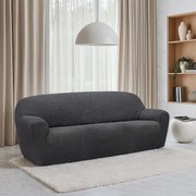 Huse super elastice RUBINIA antracit fotoliu triplu (l. 180 - 230 cm)