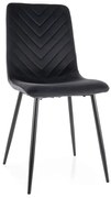 Scaun de masa DAREN VELVET neagra