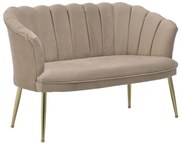 Canapea 2 locuri Beige Gold 130cm x 72cm x 82cm