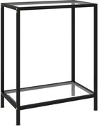vidaXL Masă consolă, transparent, 60 x 35 x 75 cm, sticlă securizată