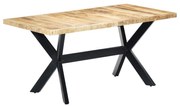 vidaXL Masă de bucătărie, 160x80x75cm, lemn masiv de mango nefinisat