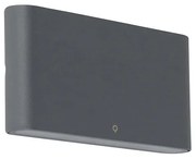 Lampă de perete exterioară gri închis 17,5 cm incl. LED IP65 - Batt