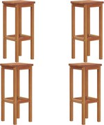 vidaXL Taburete de bar, 4 buc., lemn masiv de acacia